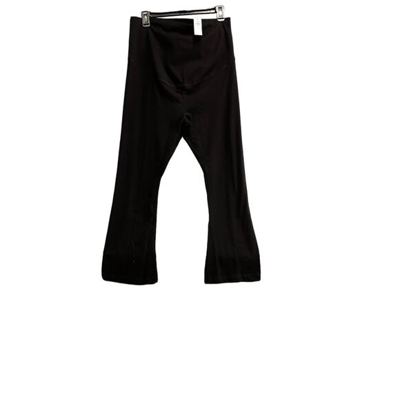 Maternity pants.  Old Navy Black size large pants. Rollover waist. 4 way stretch - Picture 1 of 7
